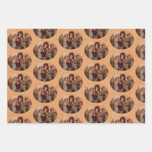 Franse Dolls en Vrienden Inpakpapier Vel (Voorkant 3)