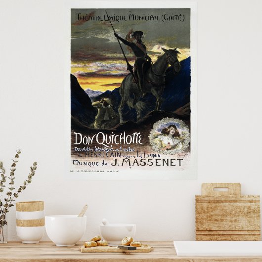 -Franse Don Quixote Opera Poster (Keuken)