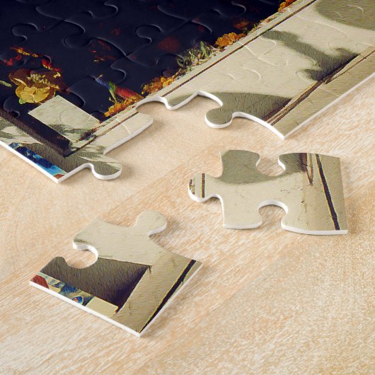 Franse dorpsbakkerij legpuzzel (Zijkant)