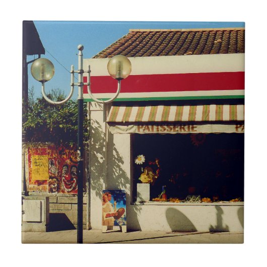 Franse dorpsbakkerij tegeltje (Voorkant)
