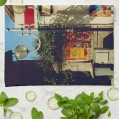 Franse dorpsbakkerij theedoek (Gevouwen)