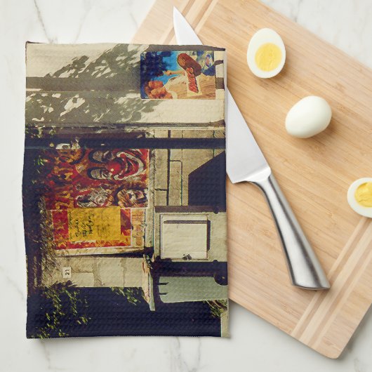 Franse dorpsbakkerij theedoek (Quarter Fold)