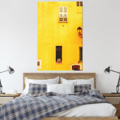 Franse Dorpsfotografie Decor Canvas Afdruk (Insitu (Slaapkamer))