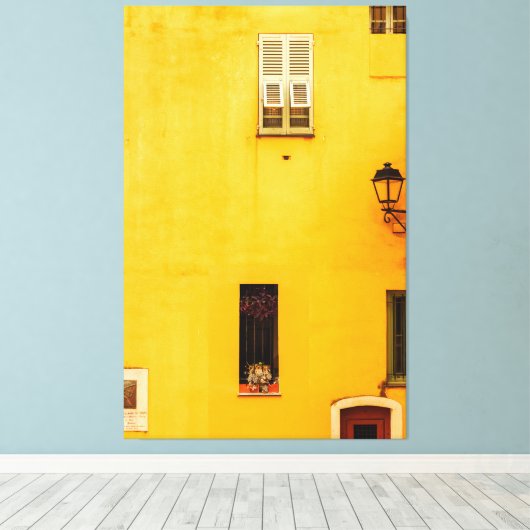 Franse Dorpsfotografie Decor Canvas Afdruk (Insitu (Houten vloer))