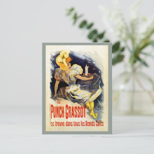 Franse drank Punch Grassot Briefkaart (Staand voorkant)