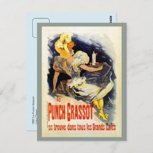  Franse drank Punch Grassot Briefkaart (Voorkant / Achterkant)