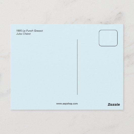 Franse drank Punch Grassot Briefkaart (Achterkant)