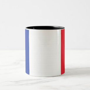 Franse driekleur blauw wit rood ontwerp tweekleurige koffiemok