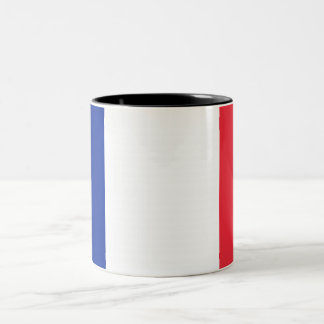 Franse driekleur blauw wit rood ontwerp tweekleurige koffiemok