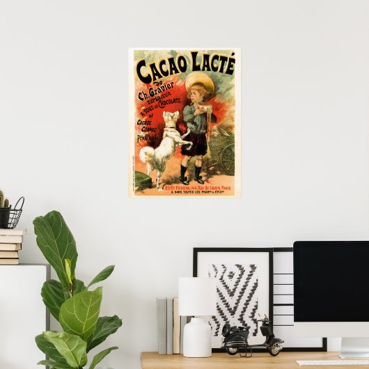  Franse drink voor warme chocolade en Poster (Thuiskantoor)