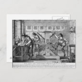 Franse drukpers, 1642 briefkaart (Voorkant / Achterkant)