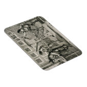 Franse drukpers, 1642 (graving) magneet (Rechterzijde)