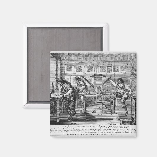 Franse drukpers, 1642 magneet (Voorkant / Achterkant)