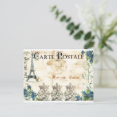Franse e-mailkaart voor Eiffeltoren Briefkaart (Staand voorkant)