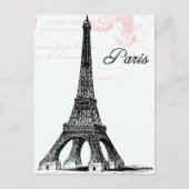 Franse Eiffel Tower Collage Briefkaart (Voorkant)
