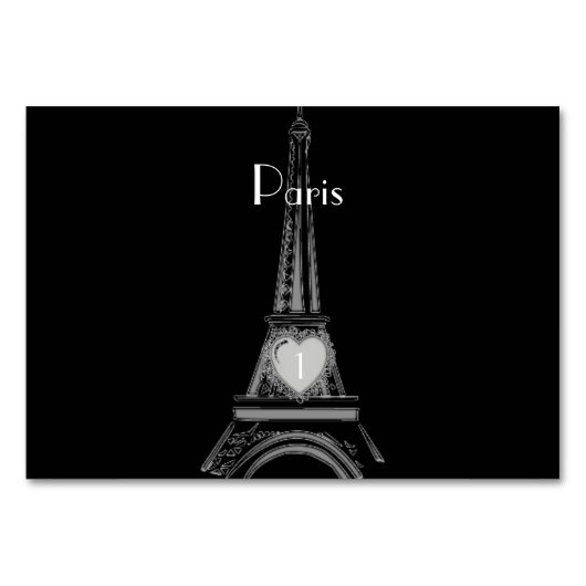 Franse Eiffel Tower Paris-tafelkaart Kaart (Achterkant)