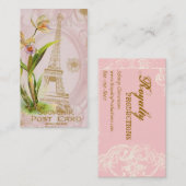 Franse Eiffeltoren Antiek Visitekaartjes (Voorkant / Achterkant)