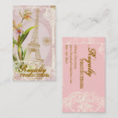 Franse Eiffeltoren Antiek Visitekaartjes (Voorkant / Achterkant)