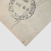 Franse Eiffeltoren Bloemen Roze Decoupage Tissuepapier (Detail)