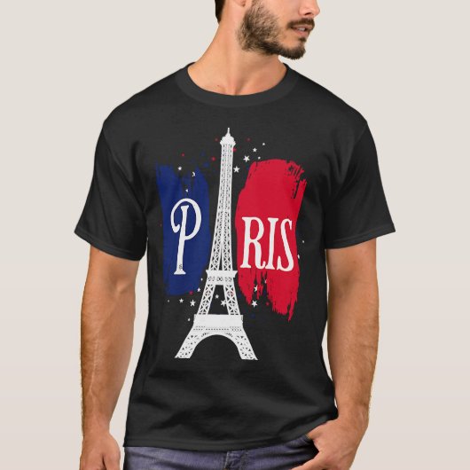 franse eiffeltoren in Parijs T-shirt (Voorkant)