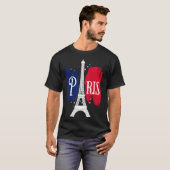 franse eiffeltoren in Parijs T-shirt (Voorkant volledig)