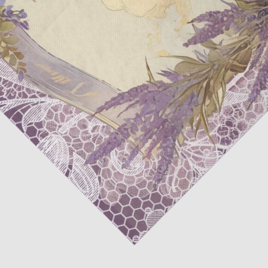 Franse Eiffeltoren lavendelkant Tissuepapier (Detail)