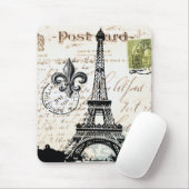 Franse Eiffeltoren mousepad Muismat (Met muis)