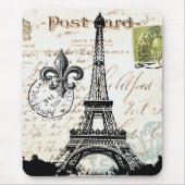Franse Eiffeltoren mousepad Muismat (Voorkant)