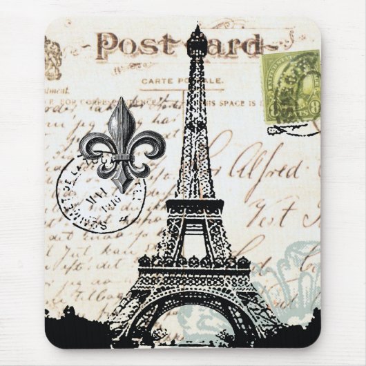Franse Eiffeltoren mousepad Muismat (Voorkant)