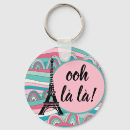 Franse Eiffeltoren Trendy Ooh la la!/ Monogram Sleutelhanger