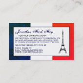 Franse Eiffeltoren vlag, Frankrijk Visitekaartje (Achterkant)