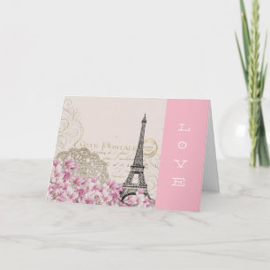 Franse Eiffeltowerkaart Feestdagen Kaart