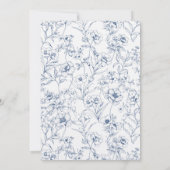 Franse Elegantie Blauwe Boog Bruiloft Kaart (Achterkant)