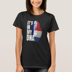 Franse en Nederlandse Mix DNA-werelderfgoedvlag T-shirt