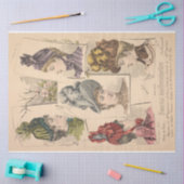  Franse en Victoriaans Petten Mode van Parijs Tissuepapier (Craft)