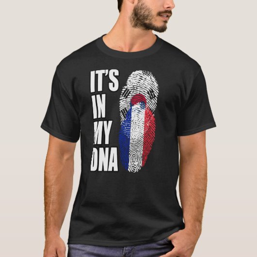 Franse en Zuid-Koreaanse vlag voor het behoud van  T-shirt (Voorkant)