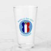 Franse engel Bastille Dag Gepersonaliseerd Glas (Voorkant)