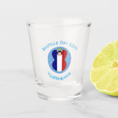 Franse engel Bastille Dag Persoonlijk Shot Glas (Voorkant)