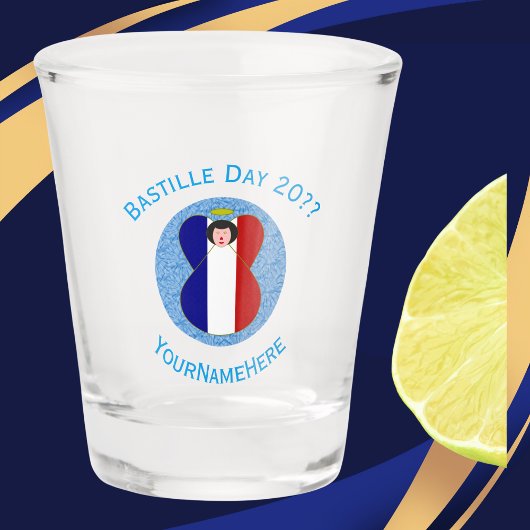Franse engel Bastille Dag Persoonlijk Shot Glas