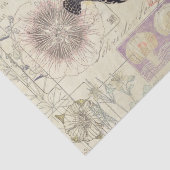 Franse ephemera Art Nouveau Flower Fish Tissuepapier (Detail)