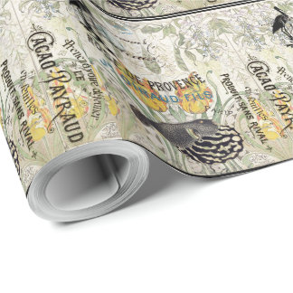 Franse ephemera Art Nouveau Tulip Flowers Cadeaupapier