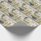 Franse ephemera Art Nouveau Tulip Flowers Cadeaupapier (Hoek)