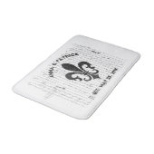  Franse Ephemera B & W Fleur De Lis Custom Badmat (Gekanteld)