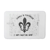  Franse Ephemera B & W Fleur De Lis Custom Badmat (Voorkant)
