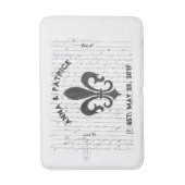  Franse Ephemera B & W Fleur De Lis Custom Badmat (Voorkant Verticaal)