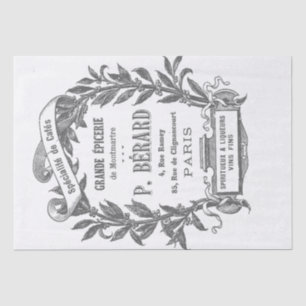 Franse Ephemera Épicerie Markt Keuken Decoupage Tissuepapier