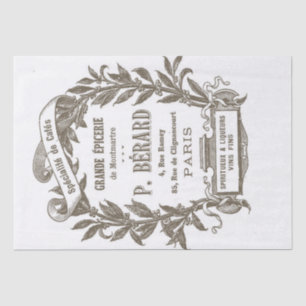 Franse Ephemera Épicerie Markt Keuken Decoupage Tissuepapier
