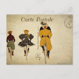  Franse Ephemera familie samen fietsen Briefkaart