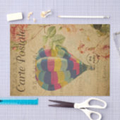 Franse Ephemera Hot Air Ballon Floral Decoupage T Tissuepapier (Craft)