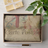 Franse ephemera kardinaal vogelroze rozen ontkoppe tissuepapier (Geschenk)